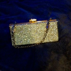 JUDITH LEIBER Swarovski Crystal Minaudiere Clutch